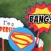 SUPER HERO Party Circles -Superheroes party for Batman, Spiderman - Superman Super Woman- Wonder Woman- Krown Kreations