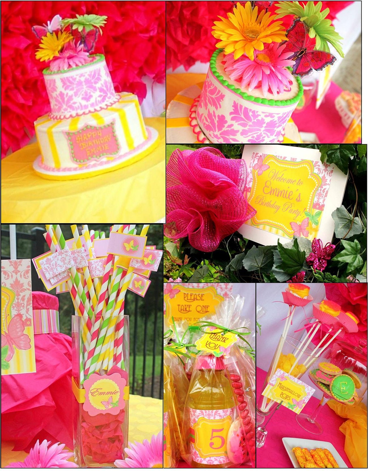 Bridal Shower BUTTERFLY "Spring and Summer " Girl, Woman, Birthday, Wedding, or Garden Party Printables - COMPLETE PACKAGE- Krown Kreations