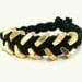 Suede Hex Nut Bracelet with Black Leather & Gold Hex Nuts