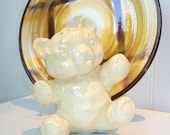 Yellow Pottery Sugar Bear