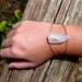 Hawaiian Unique & RARE Large Clear Bonfire Beach Glass, Naturally Folded, on India Leather Cord Bracelet