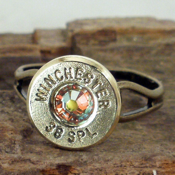Bullet Ring - Winchester 38 SPL -  AB Crystal