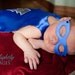 Newborn Superhero CAPE and MASK set - Reversible Personalized Photography Prop for Infant and Baby