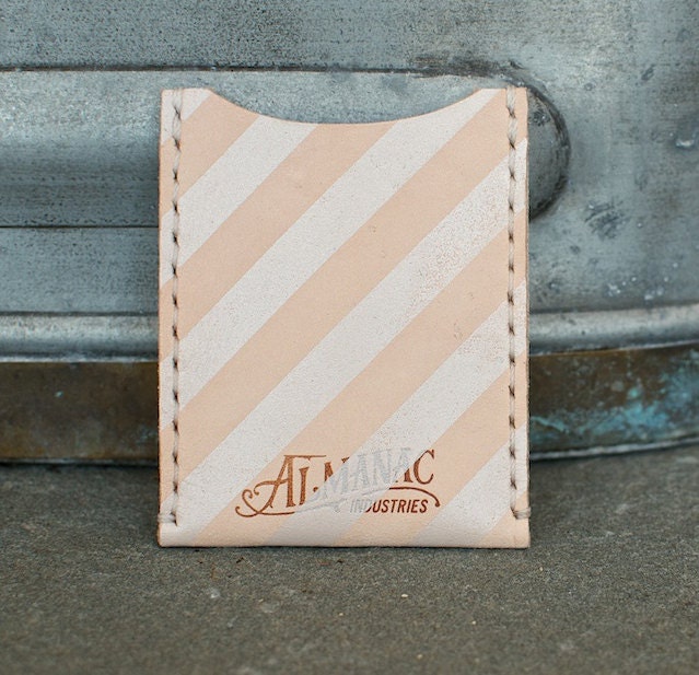 Leather Card Case / Wallet - Pearl White