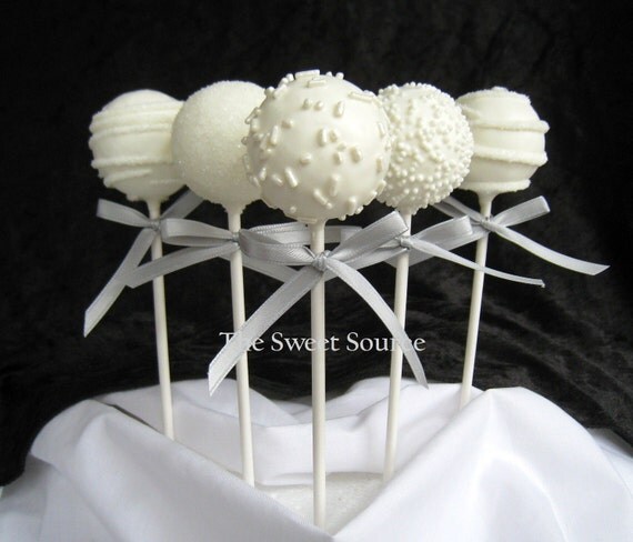 Winter Wedding Favors: Premium Wedding Cake Pops Made to Order with High Quality Ingredients Il_570xn