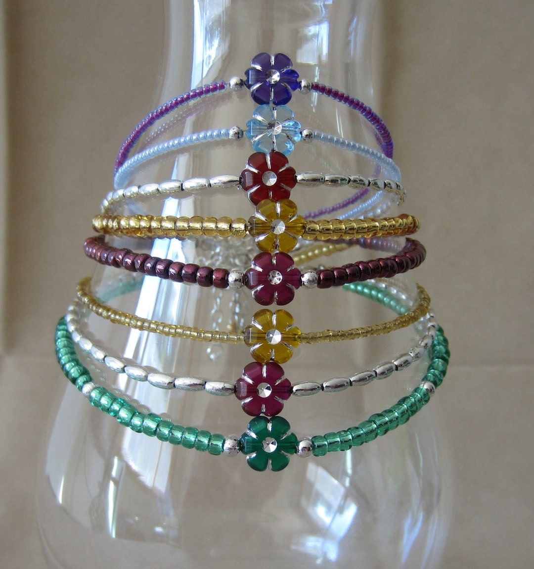 Flower Beaded Anklet