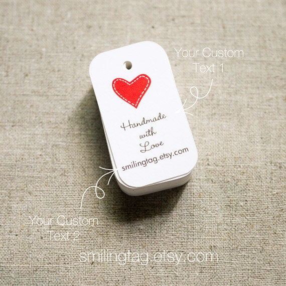 I Heart You Personalised Gift Tags - Wedding Favor Tags - Thank you tags- Hang tags - Wedding Gift Tags - Set of 40 (Item code: J213)