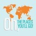 Oh the places you'll go - World Map Art- 11x14 - Modern Nursery Wall Art - playroom decor