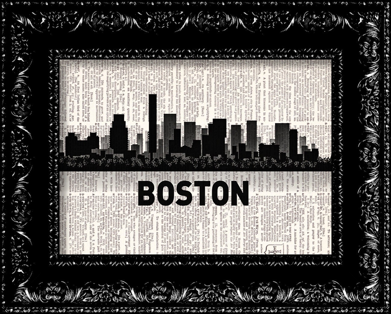 BOGO Sale Boston Massachusetts City Map - Buy 2 Get 1 FREE - Vintage Dictionary Print Vintage Book Print Page Art  Vintage Book Art - TheRekindledPage