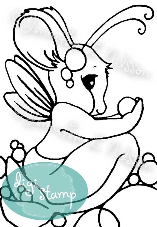 Digital Stamp - Sweet Pearl - Mouser-kins mouse mermaid digistamp