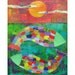 Pisces Art Fish Art 8x10 PRINT Ocean Sea collage type by Elizabeth Rosen