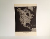 Vintage Topography Map of North America