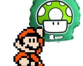 Mario 1 Up pillow - Eat the green mushroom