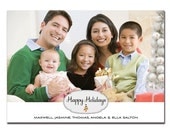Classic Photo Christmas Card Modern Full Photo Simple Elegant Holiday Card Greeting Card DIY Digital or Printed - Salton style