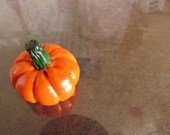 Miniature polymer clay autumn pumpkin