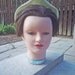 Vintage 1940s Bonnet Hat/ White/ Flowers/ Wedding/