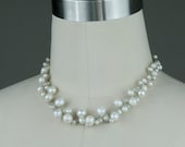 Pearl Necklace crochet wiring chunky choker ani designs on Etsy