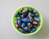 Round Recycled Paper Beads, TOP SELLER Mystic Ocean Beads