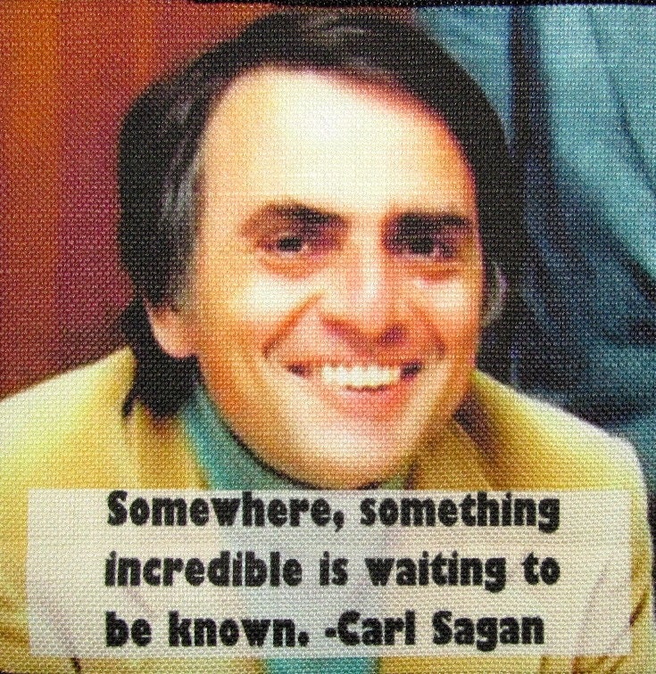 CARL SAGAN QUOTE - Lots left to discover - Printed Patch - Sew On - p230
