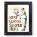 Kitchen Art Print Personalized Coffee Lover Black and White