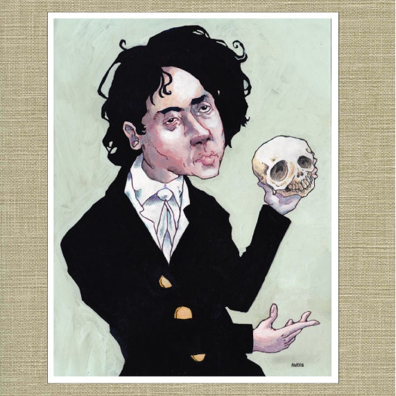 Tim Burton Celebrity Portrait 11" x 14"