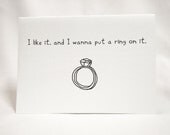 Wedding Ring Proposal Card
