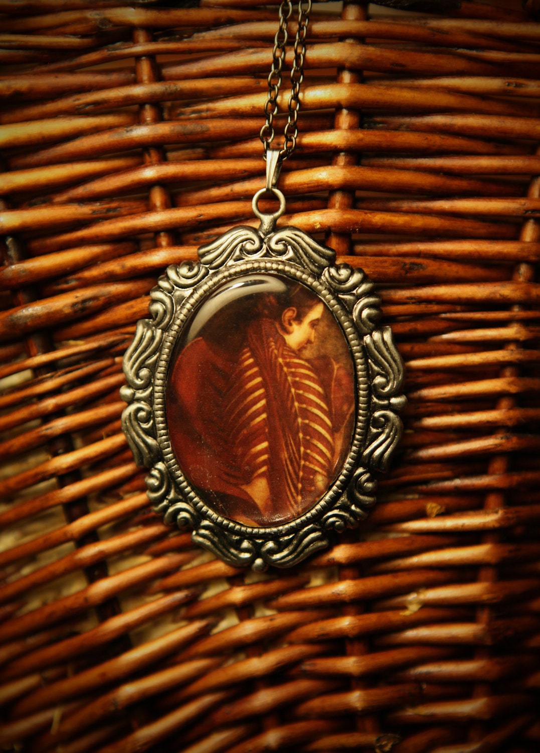 You send chills up my spine Skeleton Halloween Necklace