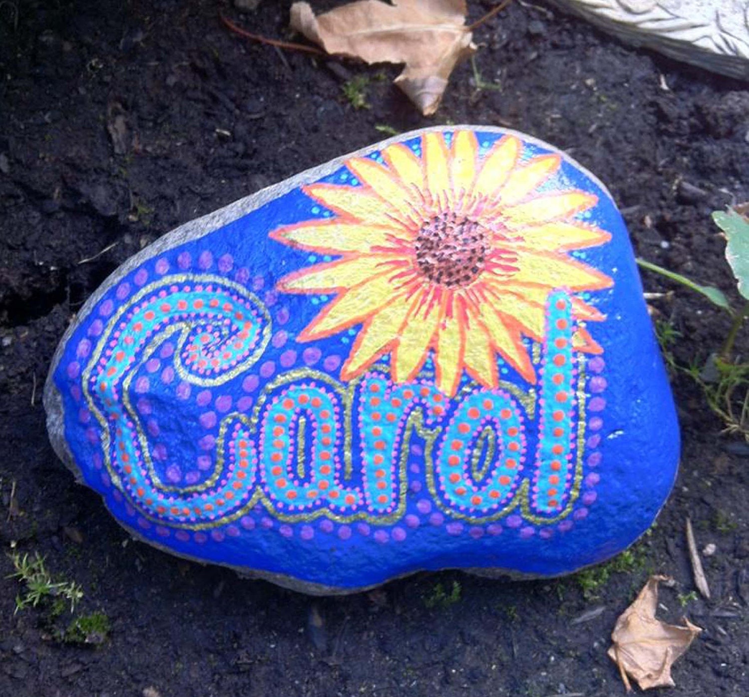 Custom Memorial Rocks for garden, alter, any name or phrase,