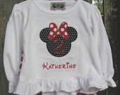 Mouse Ruffle Shirt in Short or Long Sleeves