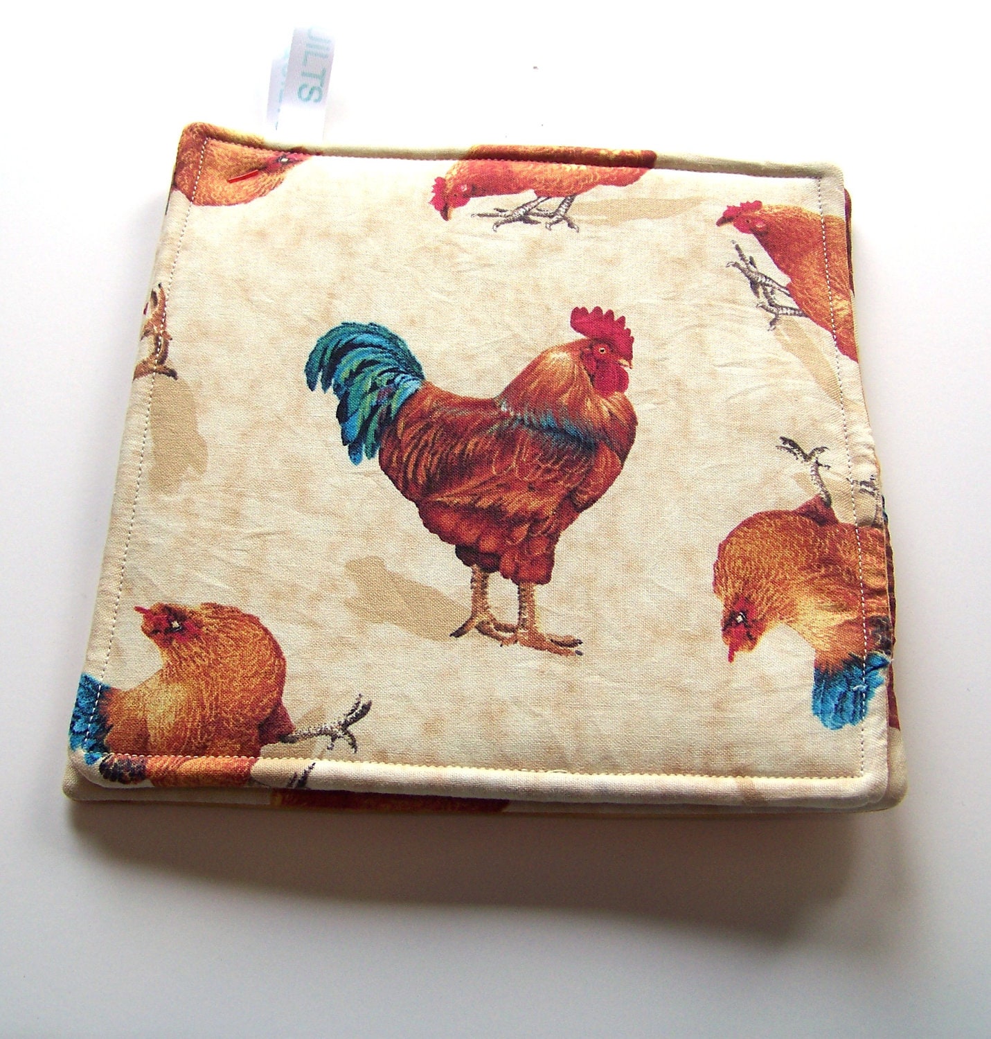 Chickens, Roosters, Hens, Farm Yard, Hot Pads, Pot Holders