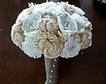 Handmade Custom Wedding Bouquet- Bridal Bridesmaid Bouquet, Alternative Bouquet, Fall Autumn Bouquet Keepsake Bouquet, Rustic Wedding