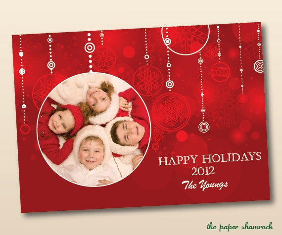 Ornament - Photo Christmas Card, Holiday Card, Holiday Greeting Card, Personalized Christmas Card Il_570xn