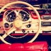 Classic Vintage Car Photo - Red and White Mercedes Benz Interior - 8x12 print - old automobile, dashboard - Mercedes Benz