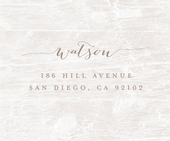 Custom Address Stamp, Wood handled Rubber Stamp, Calligraphy Stamp, Personalized Gift, Custom Address Rubber Stamp, Housewarming Gift