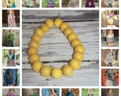 Mustard Yellow Wood Necklace...