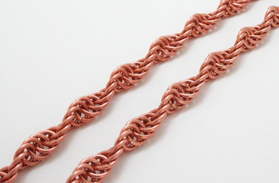 Chainmaille Necklace: Copper in Spiral