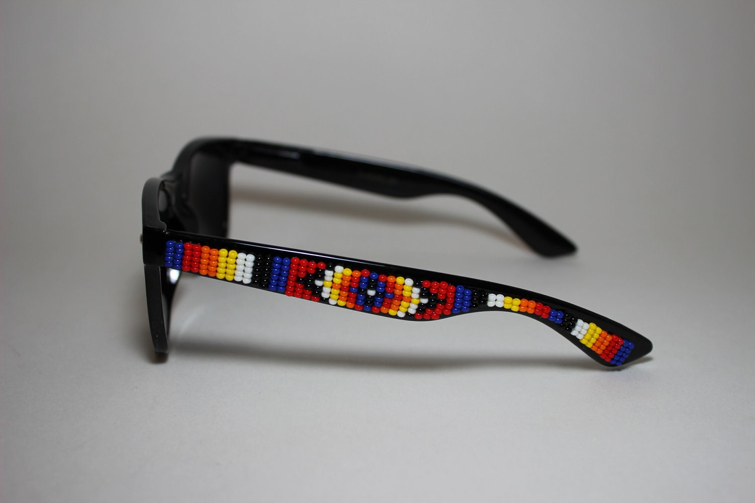 Beaded Sunglasses Tribal Blue