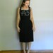 Black Wiggle Dress / Handmade Mid Century