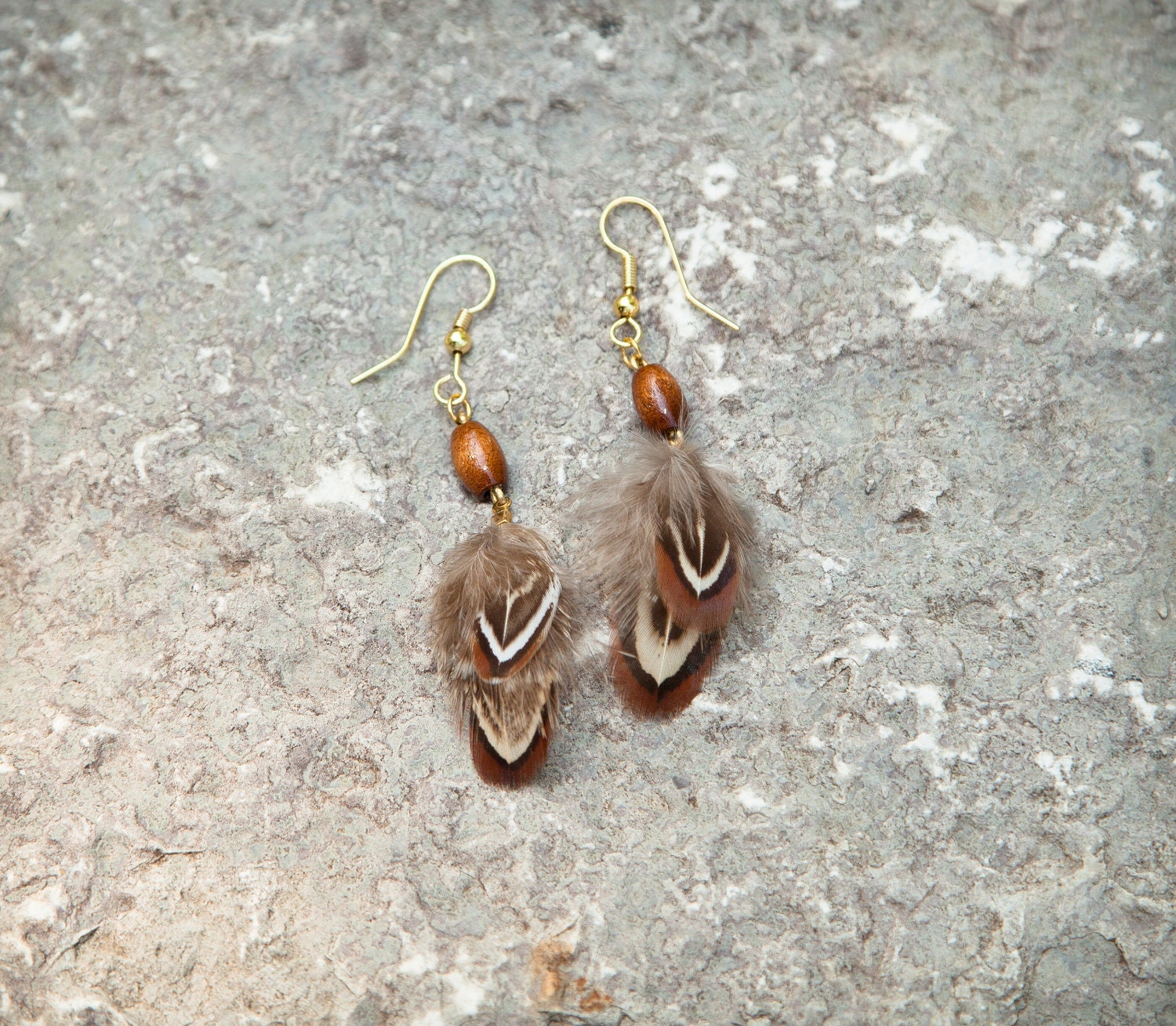 Little Bird Dangle Feather Earrings