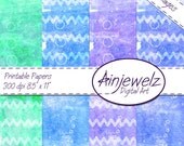 Digital Paper Pack - Under the Sea backgrounds.... download & print for cardmaking, scrapbooking paper crafts