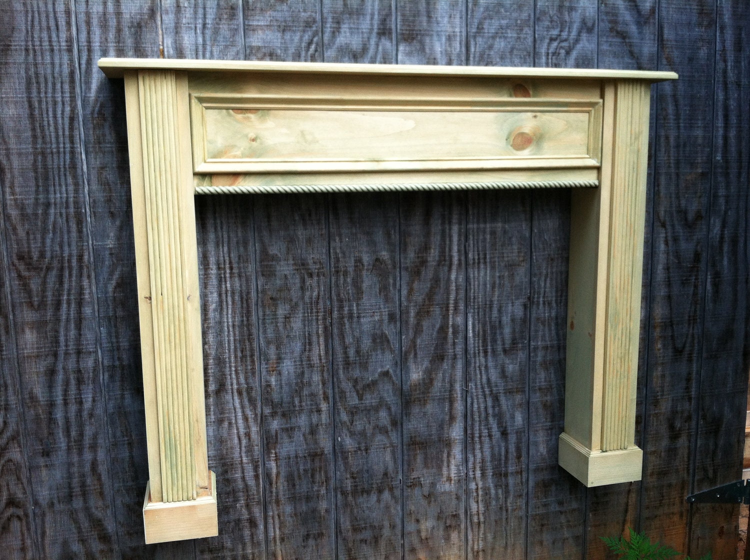 Vintage distressed Fireplace mantel display shelf