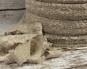 Stretch Lace - one inch wide - 5 yards - Natural