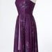 70s Vintage Dress Purple Floral Print Vintage XSmall