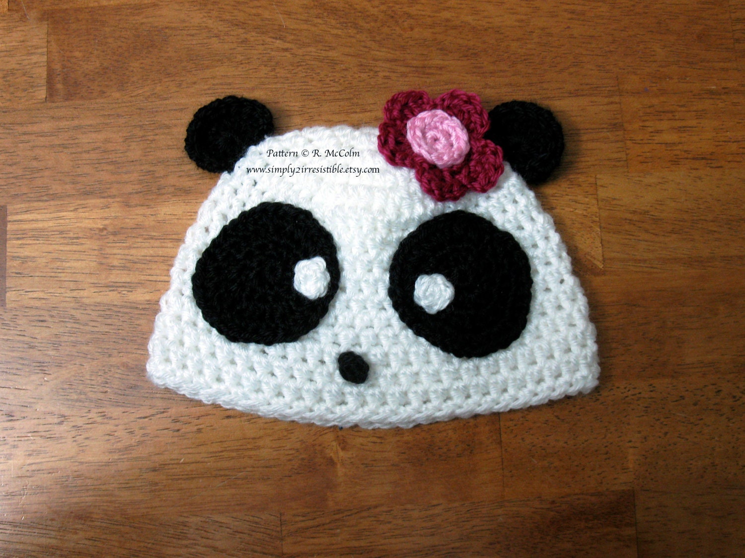 Panda Bear Hat Pattern - Crochet Pattern 11 - Beanie and Earflap Pattern - us and uk Terms - Newborn to Adult - INSTANT DOWNLOAD