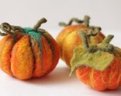 Needle Felted Pumpkin - Set of Three
