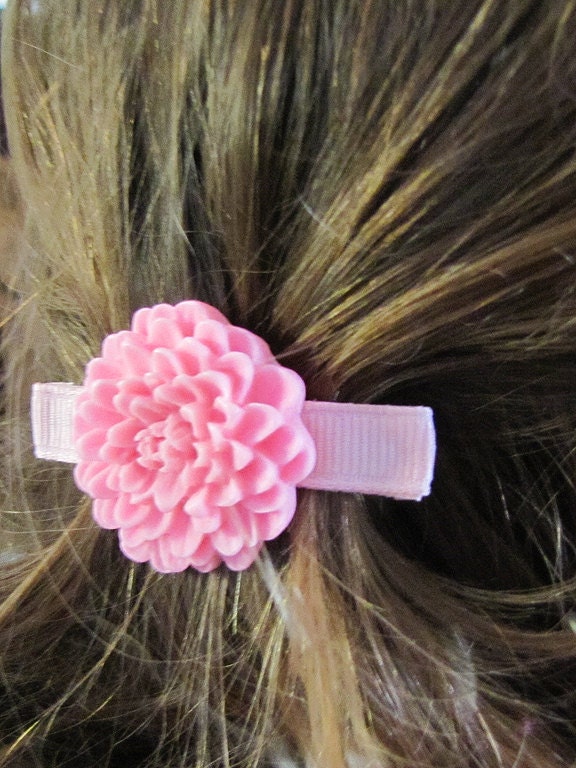 Girls Hair Clip - Large Pink Mum French Barrette