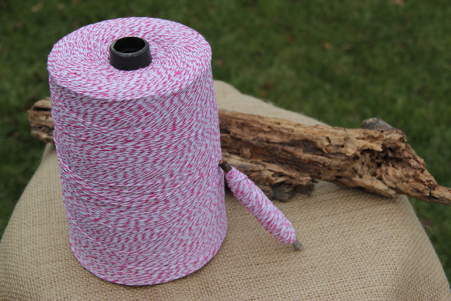 Twine On A Stick - 25 yards of pink bakers twine