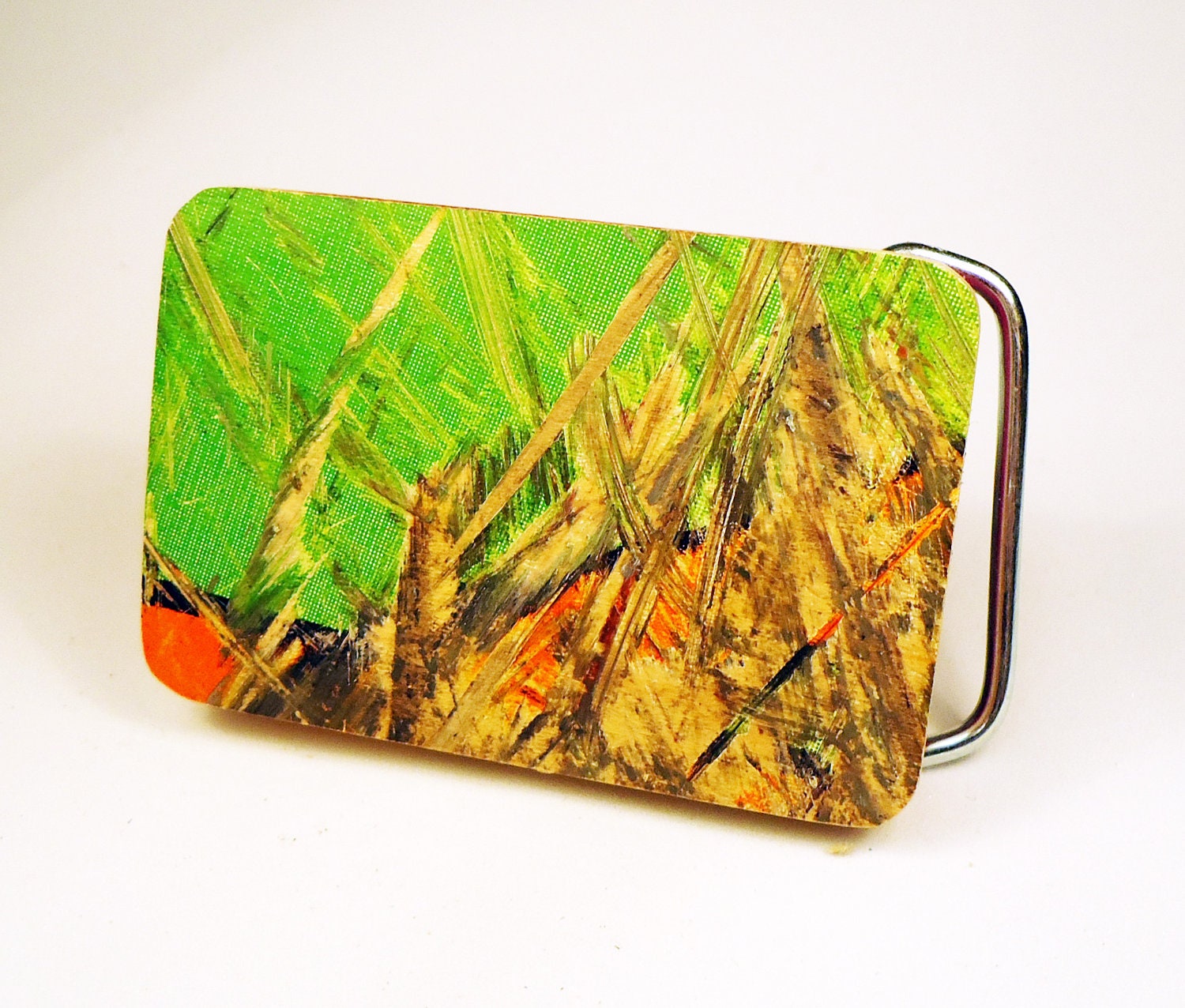 Recycled skateboard belt buckle in FREE gift box item ET146