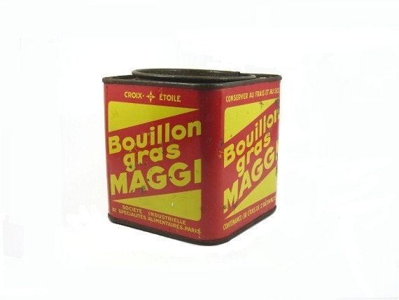 Vintage Tin Box Decorative Gift Boxes Metal Tin Box French Bouillon KUB