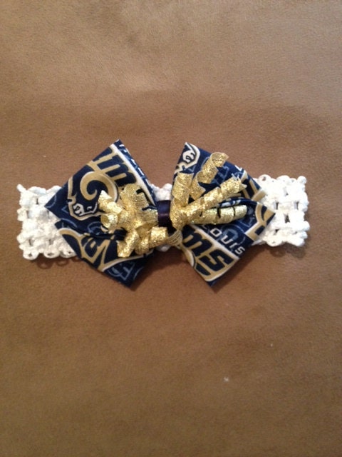 NFL St. Louis Rams Headband Hair Bow Baby Girl